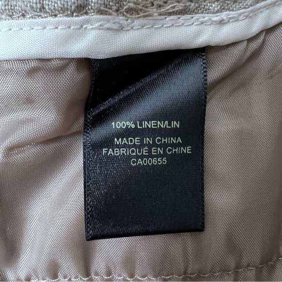 R&w Tan Linen Trouser Pants Size 4 - Picture 8 of 9